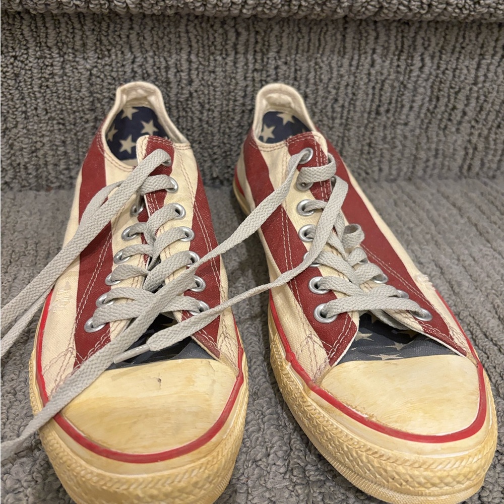 Converse American flag themed sneakers